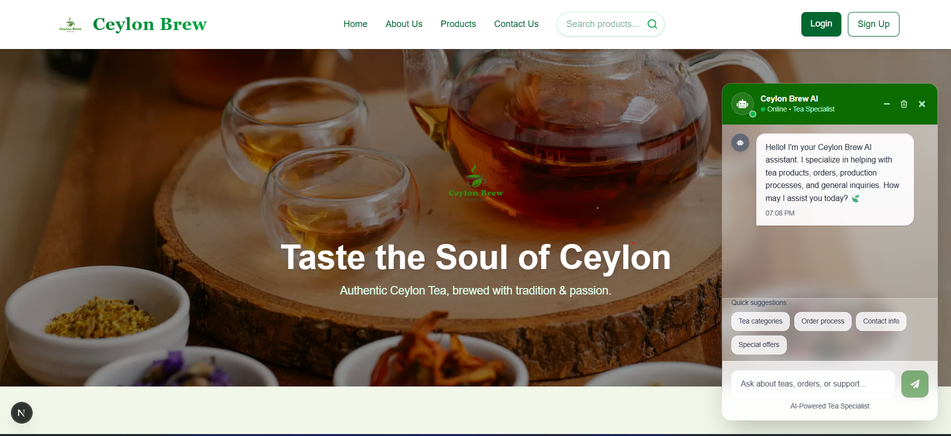 Ceylon Brew - Tea plantation Management System